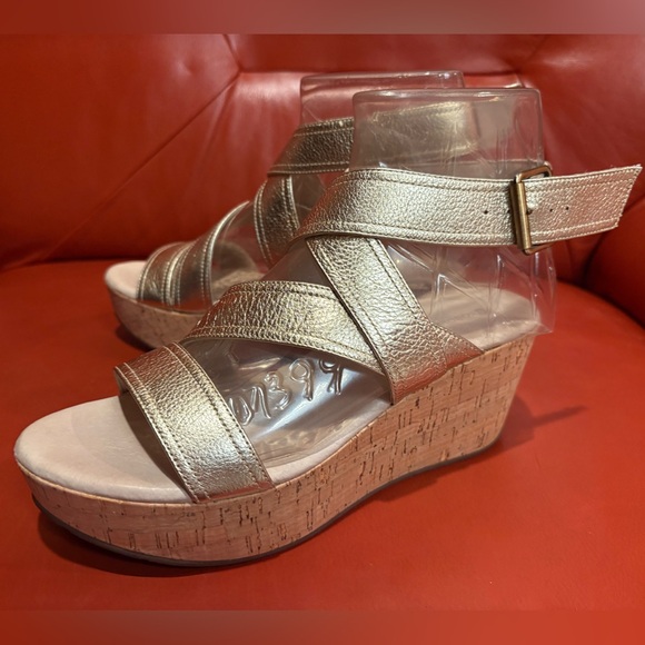 Gold Wedge Sandals